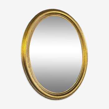 Miroir ovale - doré