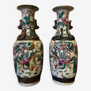 Pair of 19th century Chinese vases