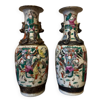 Pair of 19th century Chinese vases
