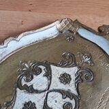 Golden and white Venetian serving tray