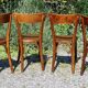 4 chaises bistrot comtoises années 60