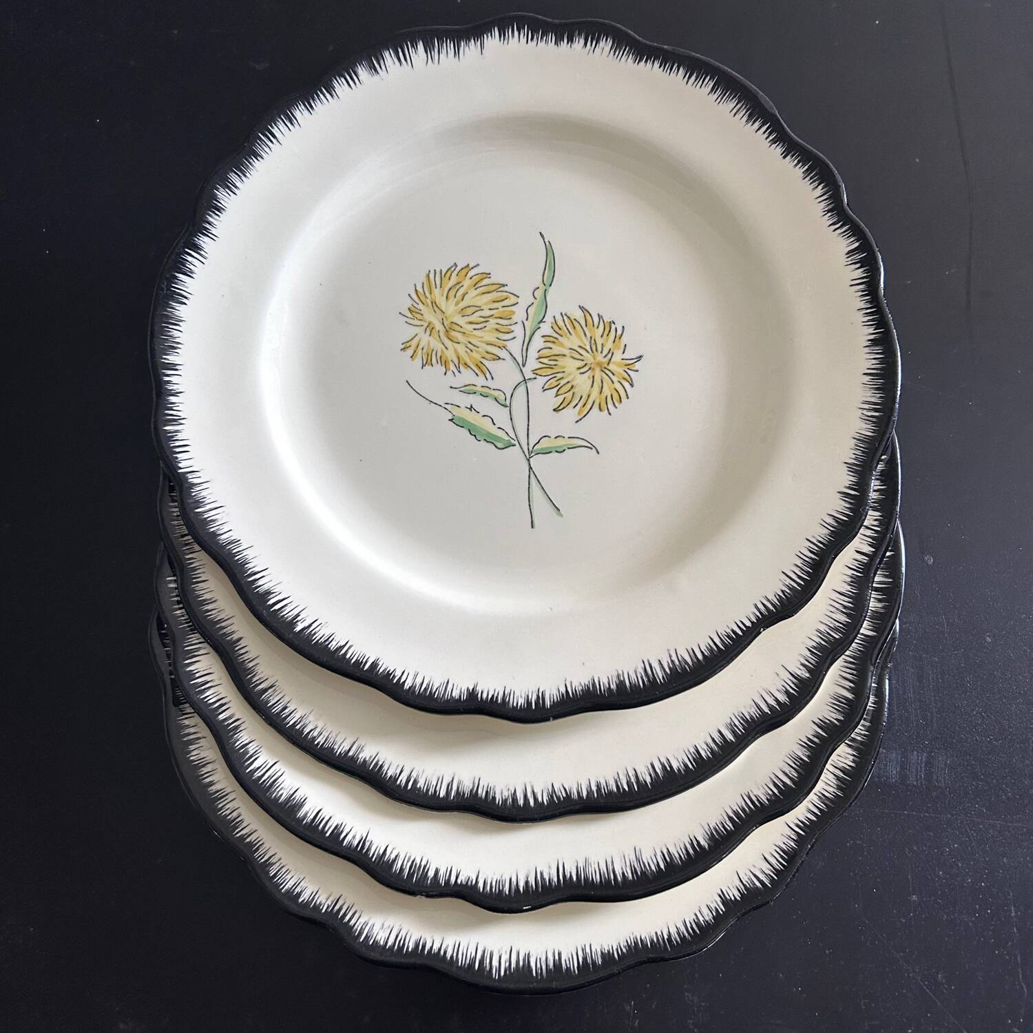 Ainay Salins 4-piece plate set