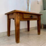 Old wooden bedside table