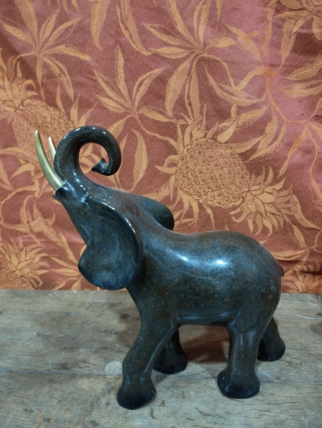 Art Deco ceramic elephant statue