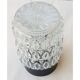 Chiselled glass ceiling and black bakelite base
