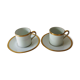 Duo cups Cerabel porcelain of Baudour white and gold