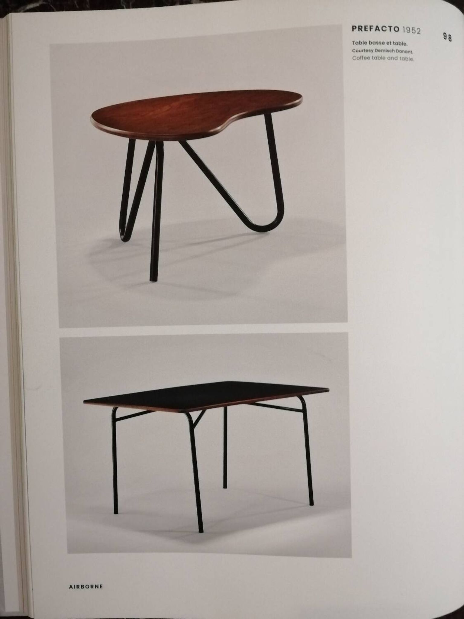 Table basse "Prefacto" Pierre Guariche, éditée par Airborne