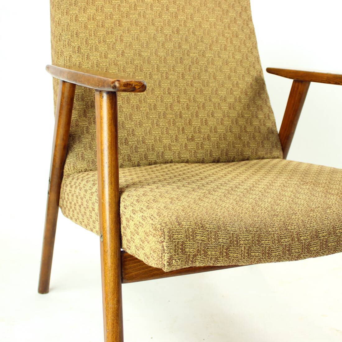 Midcentury Easy Chair In Oak, Czechoslovakia 1960s