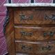 Chiffonier ou semainier style Louis XV, marqueté et marbre