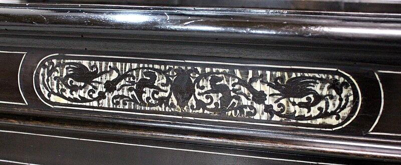 Ceremonial showcase in blackened pearwood, Napoleon III period - 1850