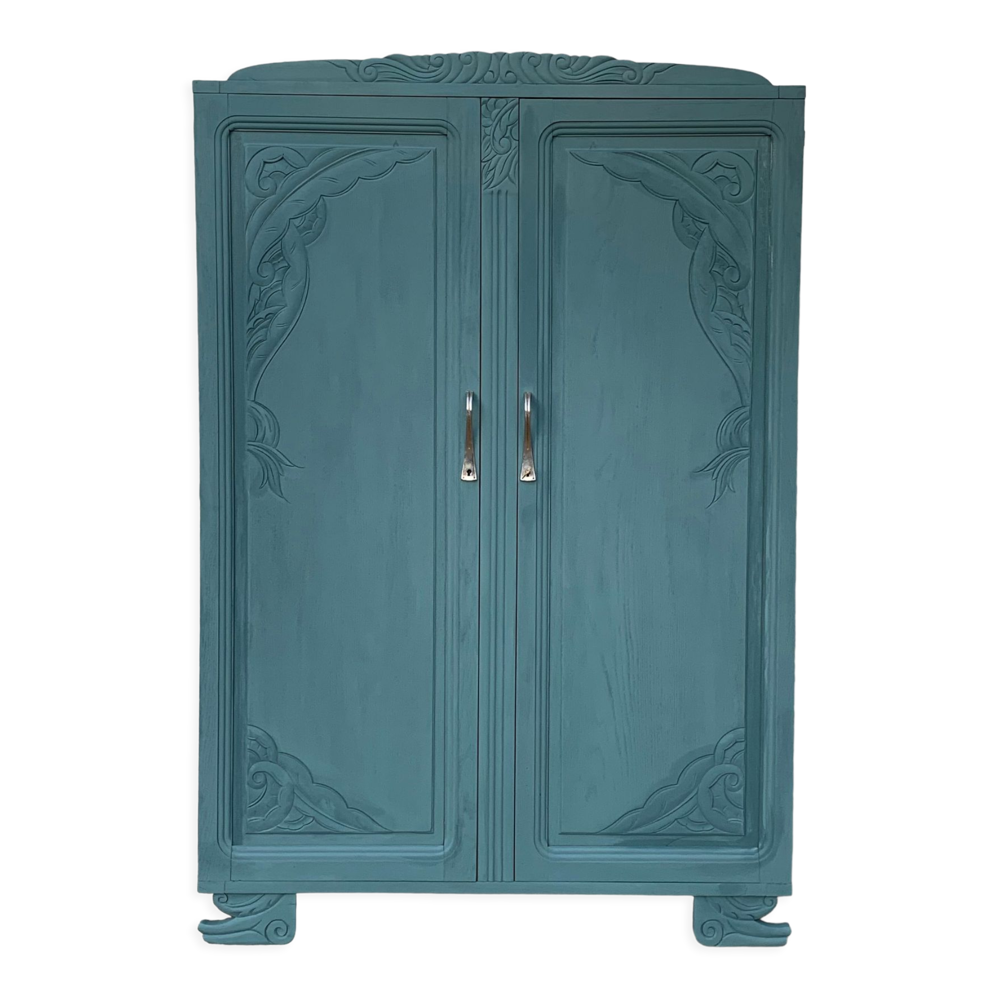 Parisian art deco wardrobe blue gray 1930