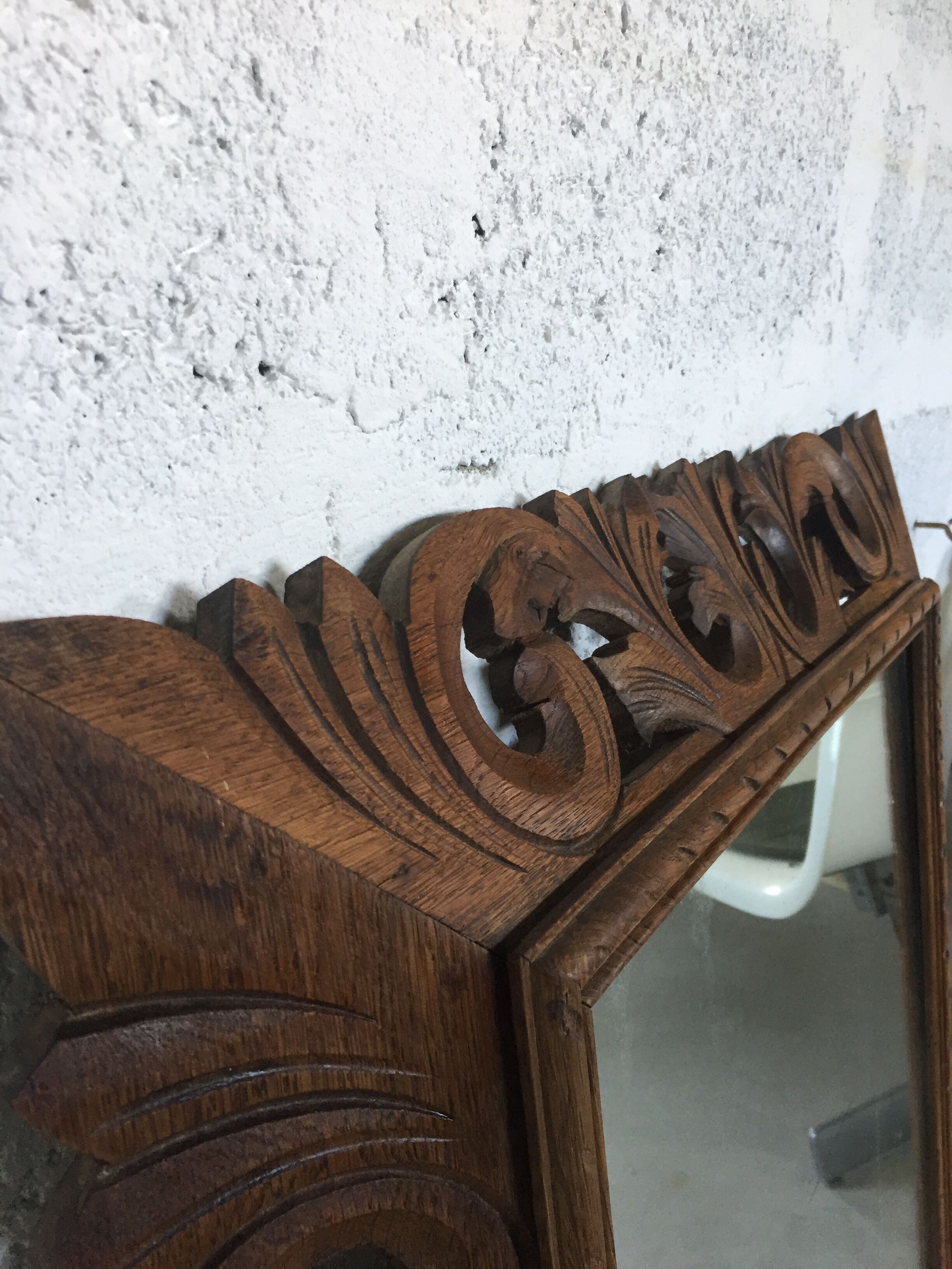 Vintage wooden mirror