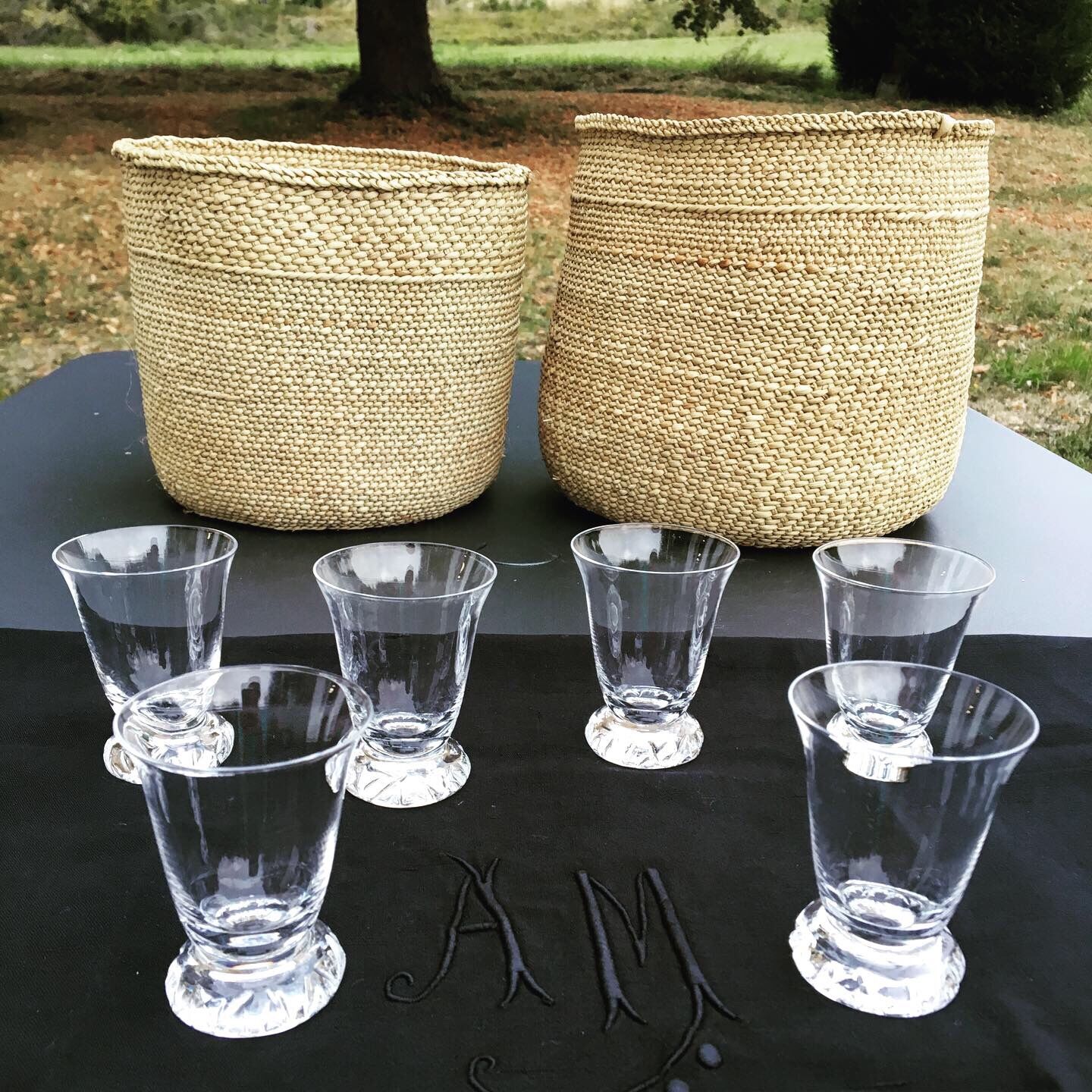 Lot de 6 verres en cristal Daum, modèle Kim
