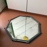 Large old octagonal beveled mirror