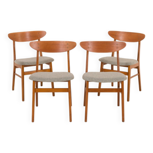 Chaises en teck et laine