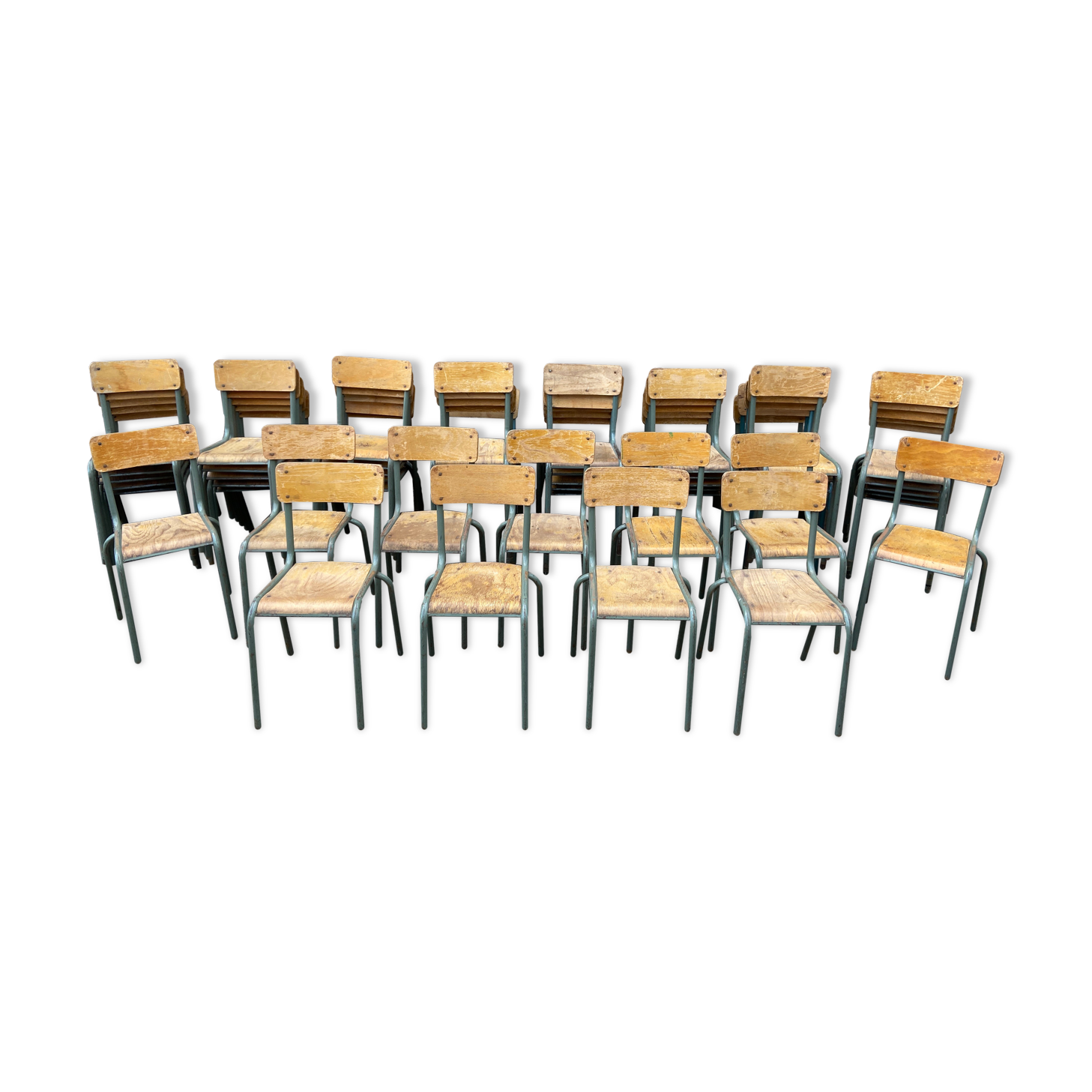 set of 40 Mullca school chairs