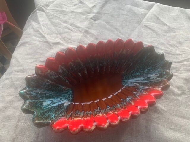 Fruit cup in enamelled ceramic stamped Vallauris, vintage 1960