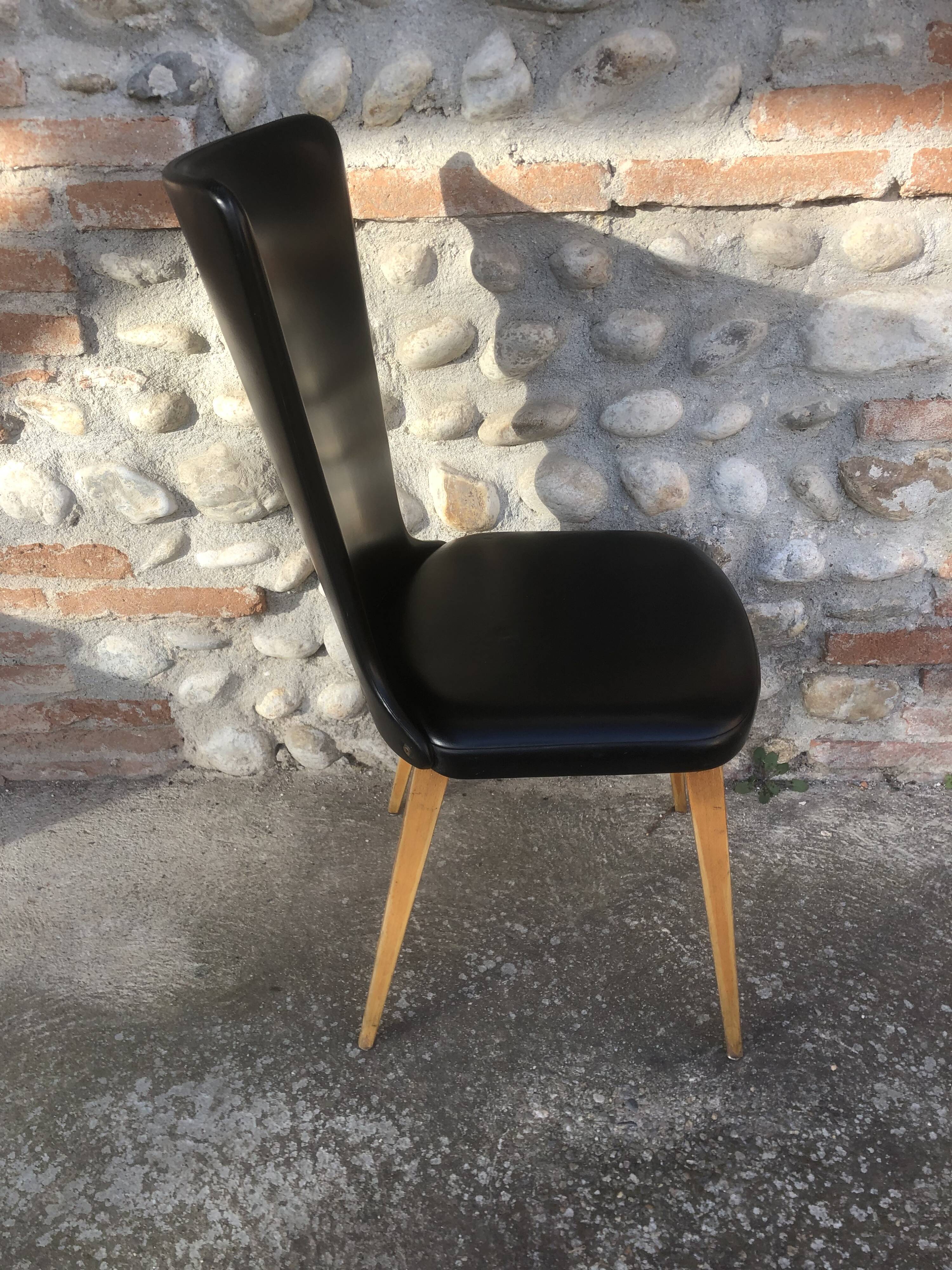 Black skai chair