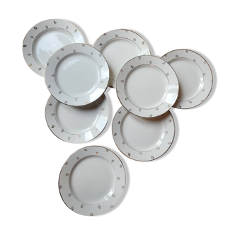 Set of 8 dessert plates Nico Digoin & Sarreguemines