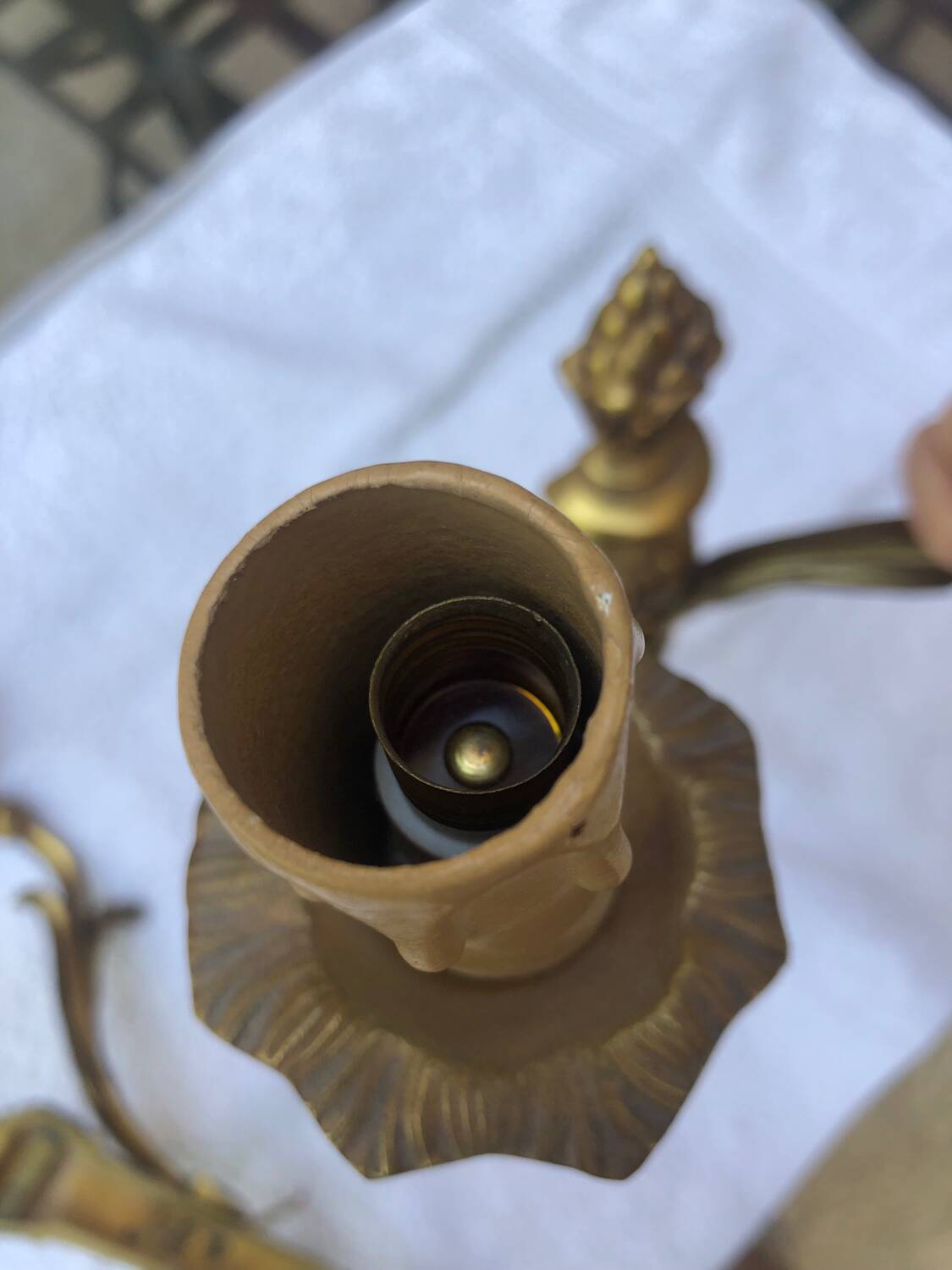 Pair of Louis XVI style bronze wall lights