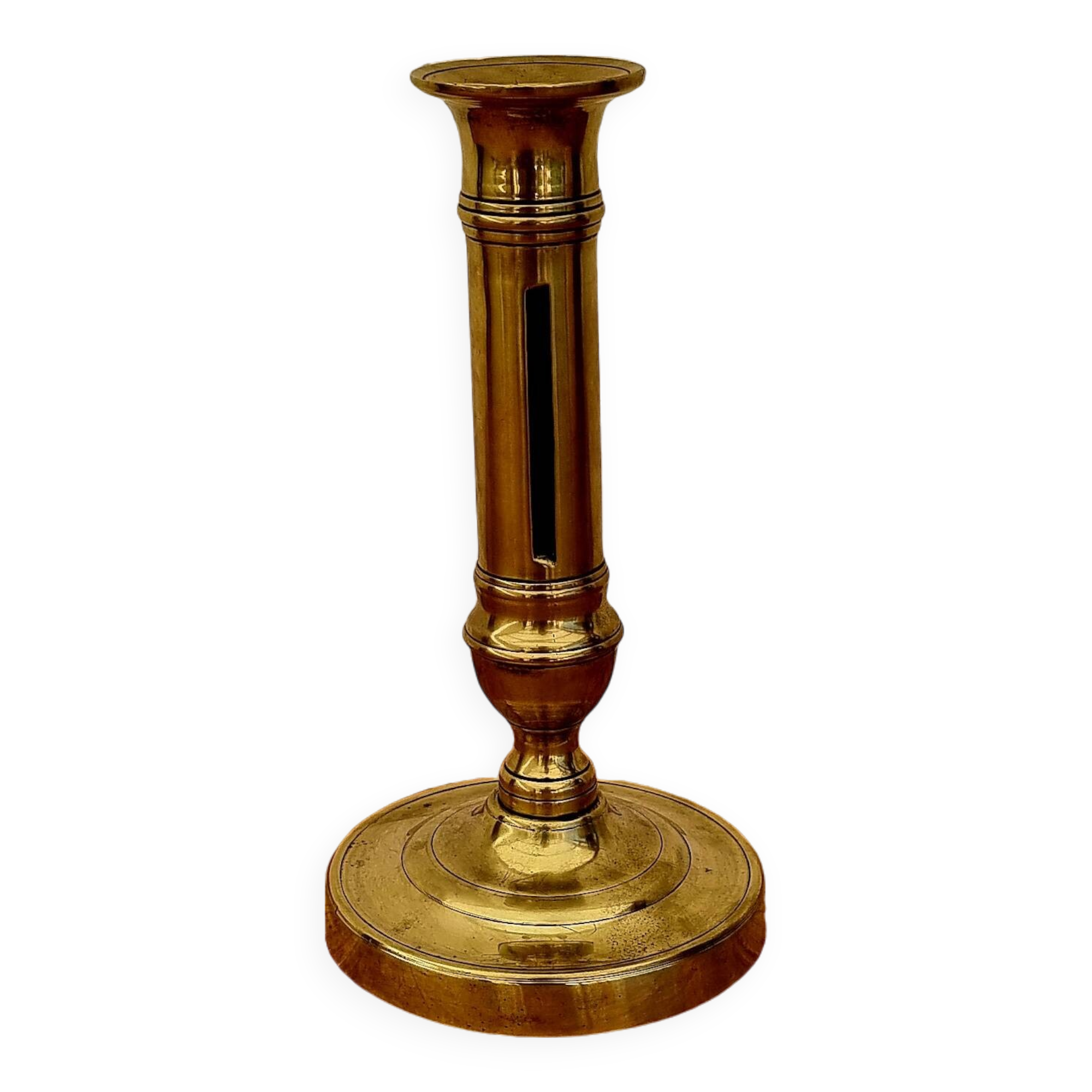 Old brass candle holder