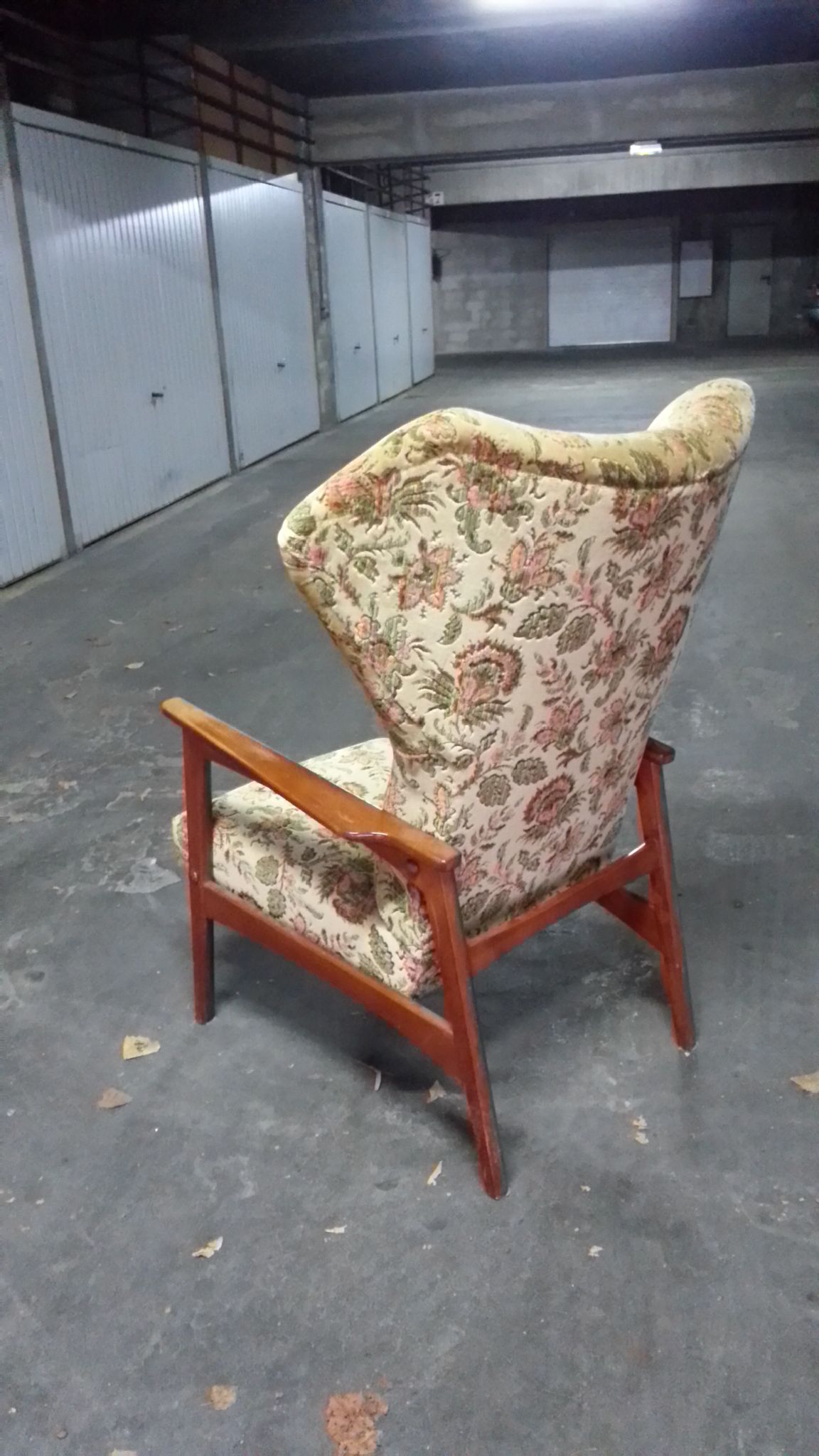 Chair wing chair flower Scandinavian styl Ib Kofod-Larsen for Carlo Gahrn
