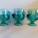 Lot de 3 coquetiers vintage en verre