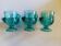 Lot de 3 coquetiers vintage en verre