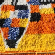 Orange Beni Ouarain Moroccan rug 300x200 cm – graphic patterns