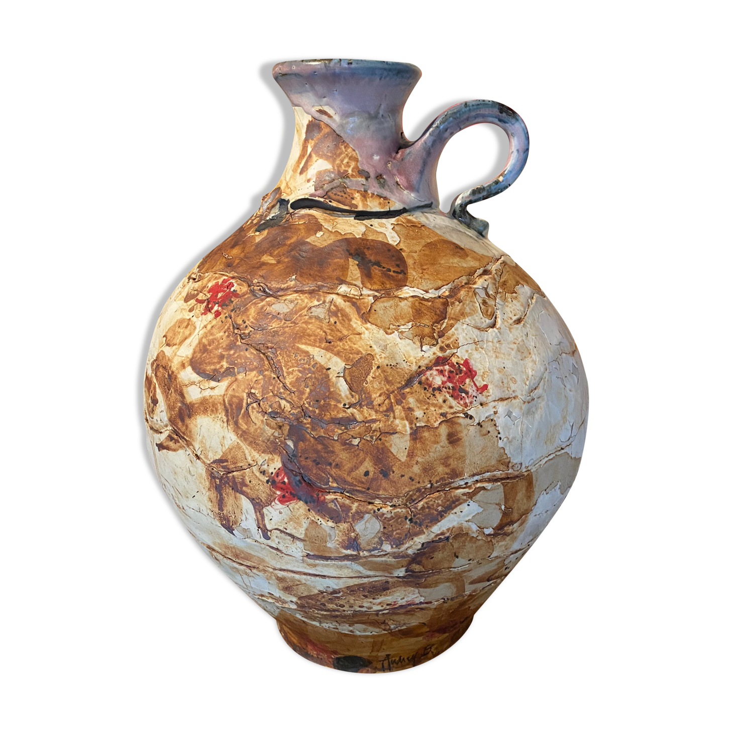 Sculptural ceramics signed contemporary