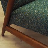 Green melange armchair, Danish design, 1970s, production: Denmark