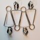 Lot de 4 pinces à escargot en inox