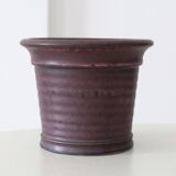 Vintage 1970s purple ceramic planter / flower pot