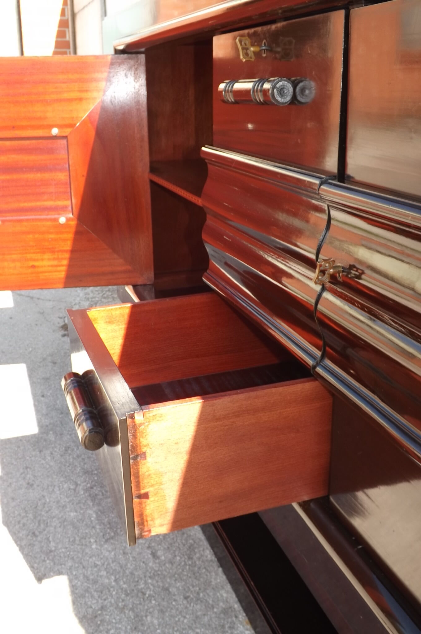 Mahogany buffet by Gaston Poisson, 1925-1930