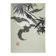 Estampe japonaise, Les chauves-souris (vert et blanc), gravure sur bois signée, Mokuchu Urushibara