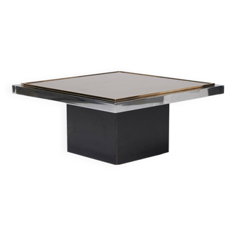 Chromed metal coffee table