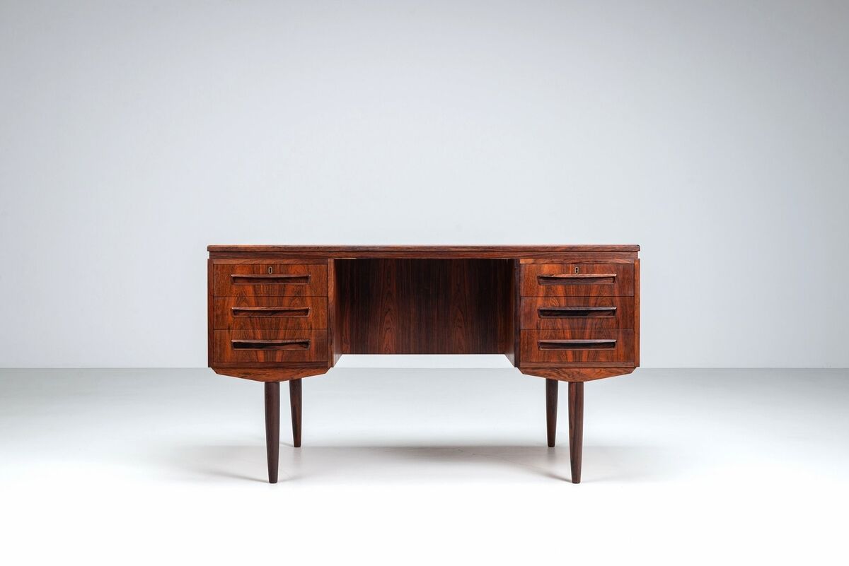 J. Svendstrup writing desk in rosewood A.P. Mobler Denmark 1960