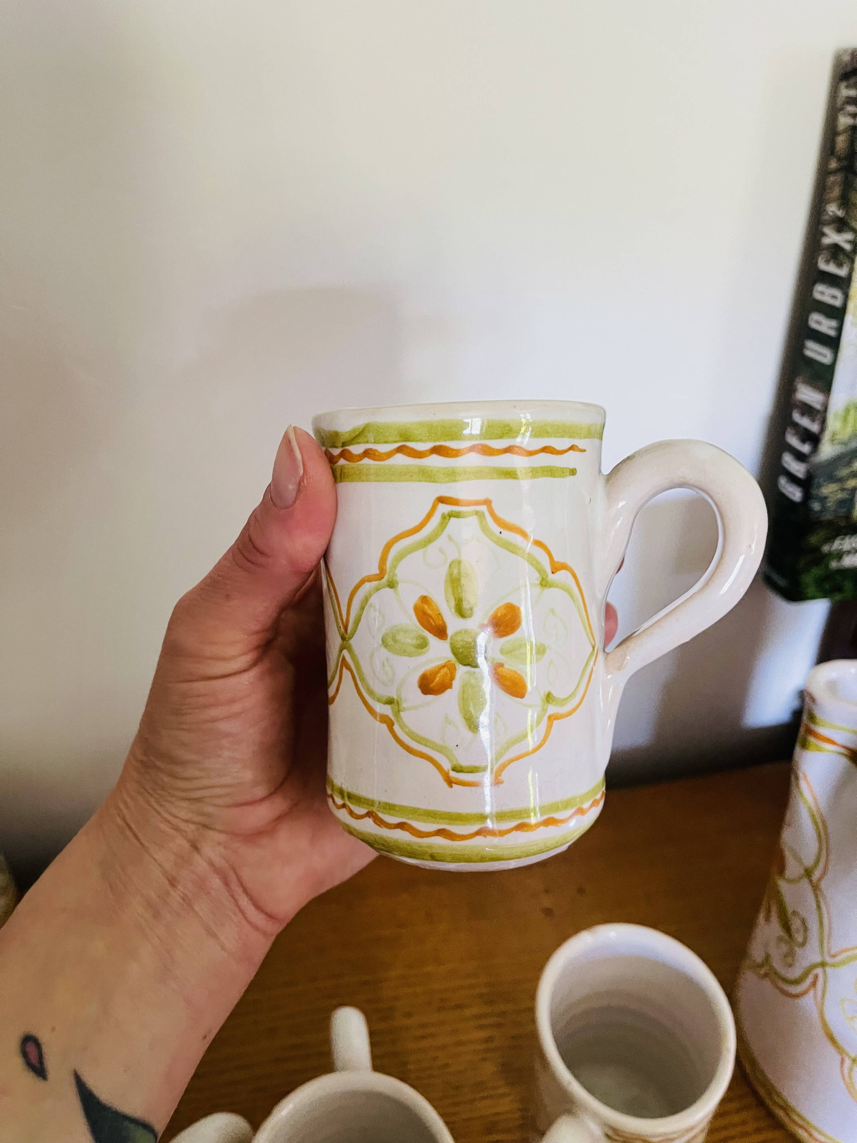 Vintage Italian ceramic orangeade service