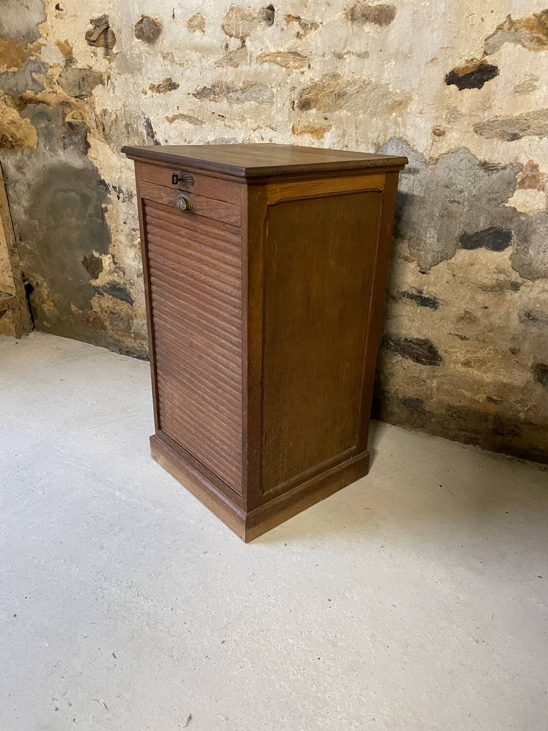 Vintage wooden curtain cabinet