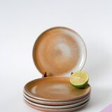 Set of 5 Marais stoneware dessert plates, 1960