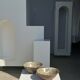 Duo of ceramic bowls interior glazed exterior matt raw earth