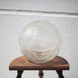 Globe ball, glass globe, glass lampshade, patterned globe, globe for suspension, 70's