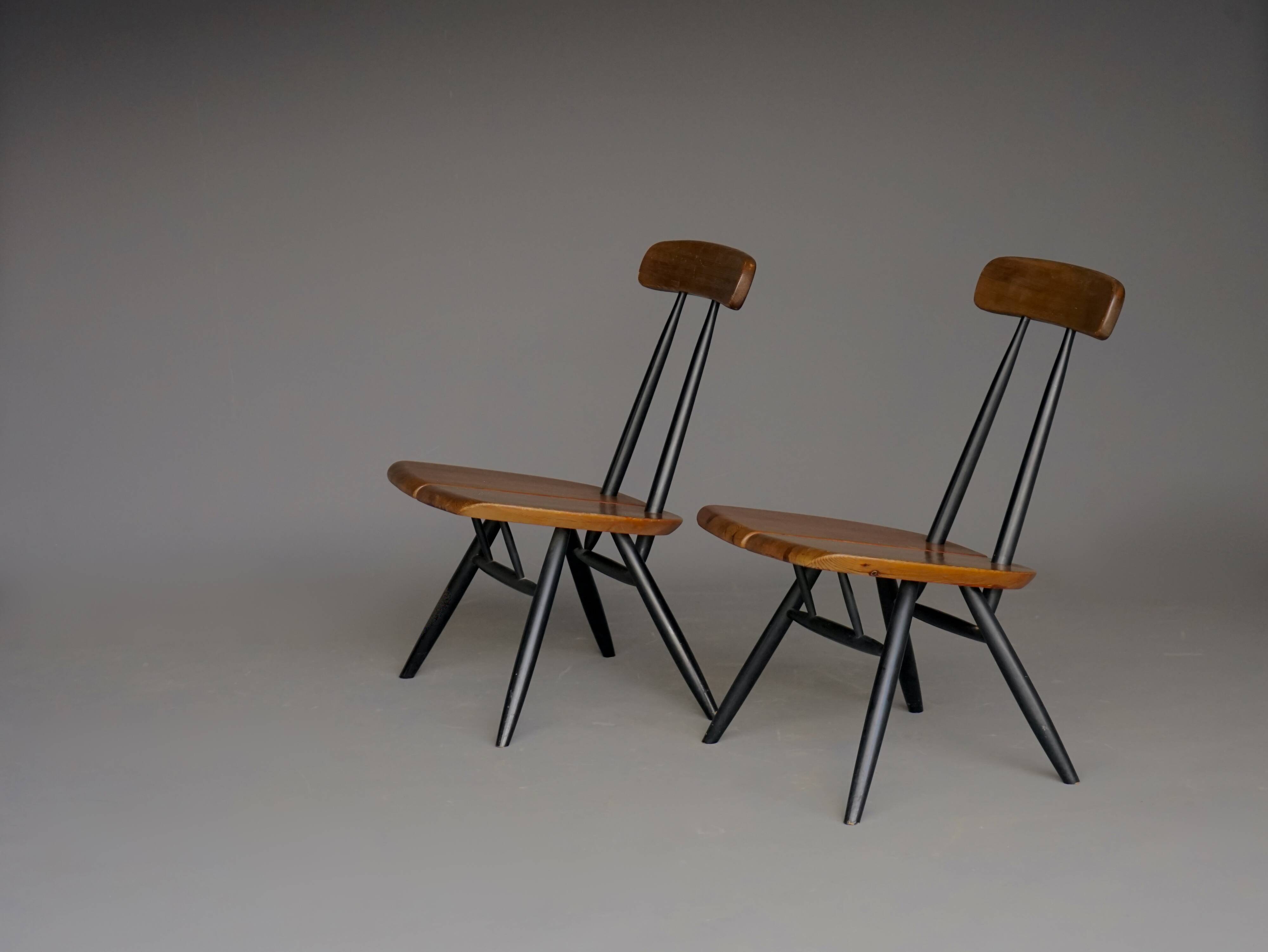 Chaises longues Pirkka par Ilmari Tapiovaara pour Laukaan Puu. Lot de 2