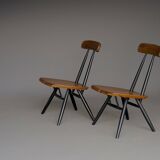 Chaises longues Pirkka par Ilmari Tapiovaara pour Laukaan Puu. Lot de 2