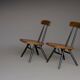 Chaises longues Pirkka par Ilmari Tapiovaara pour Laukaan Puu. Lot de 2