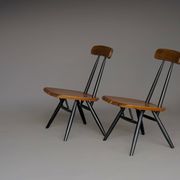 Chaises longues Pirkka par Ilmari Tapiovaara pour Laukaan Puu. Lot de 2