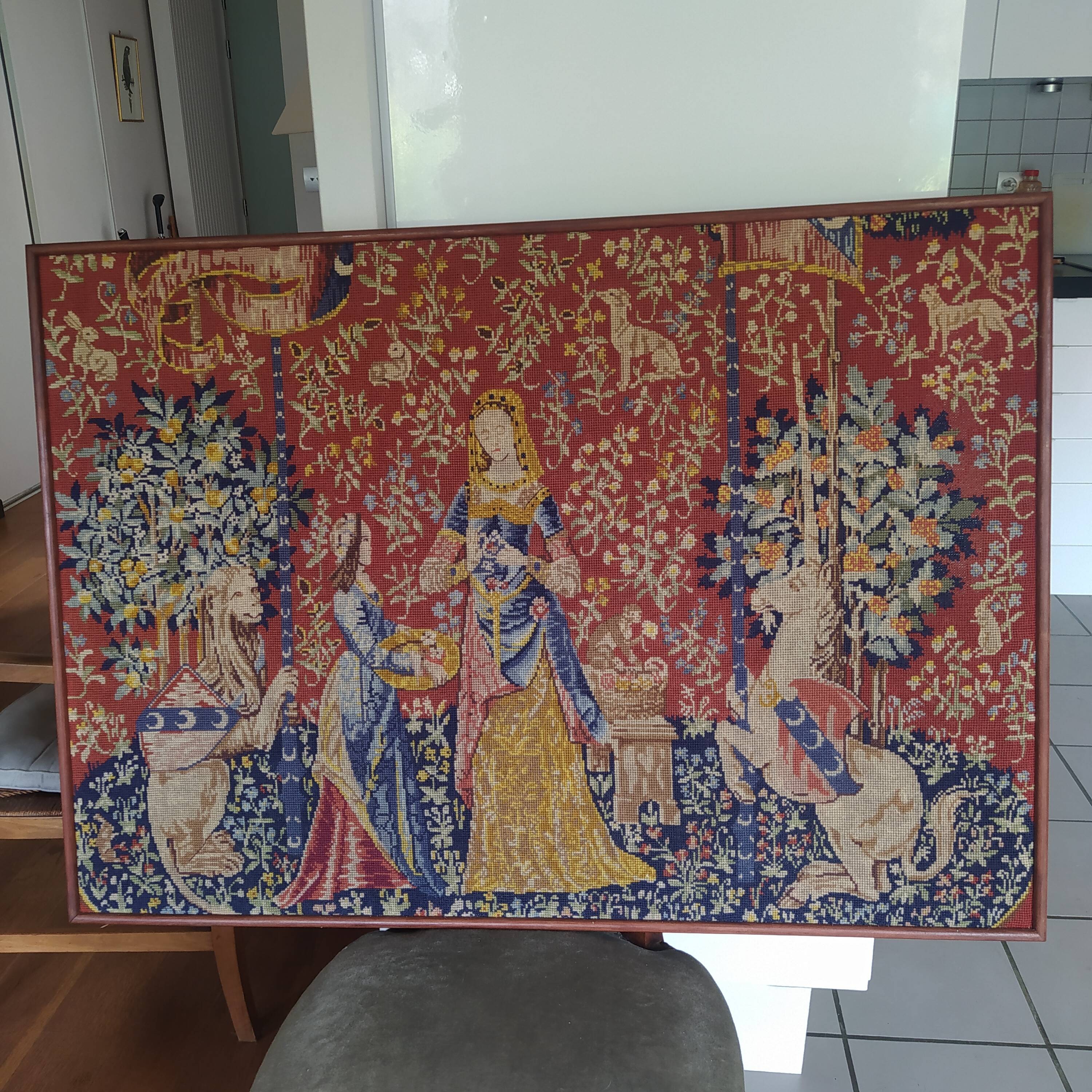 tapisserie en laine la dame à la licorne