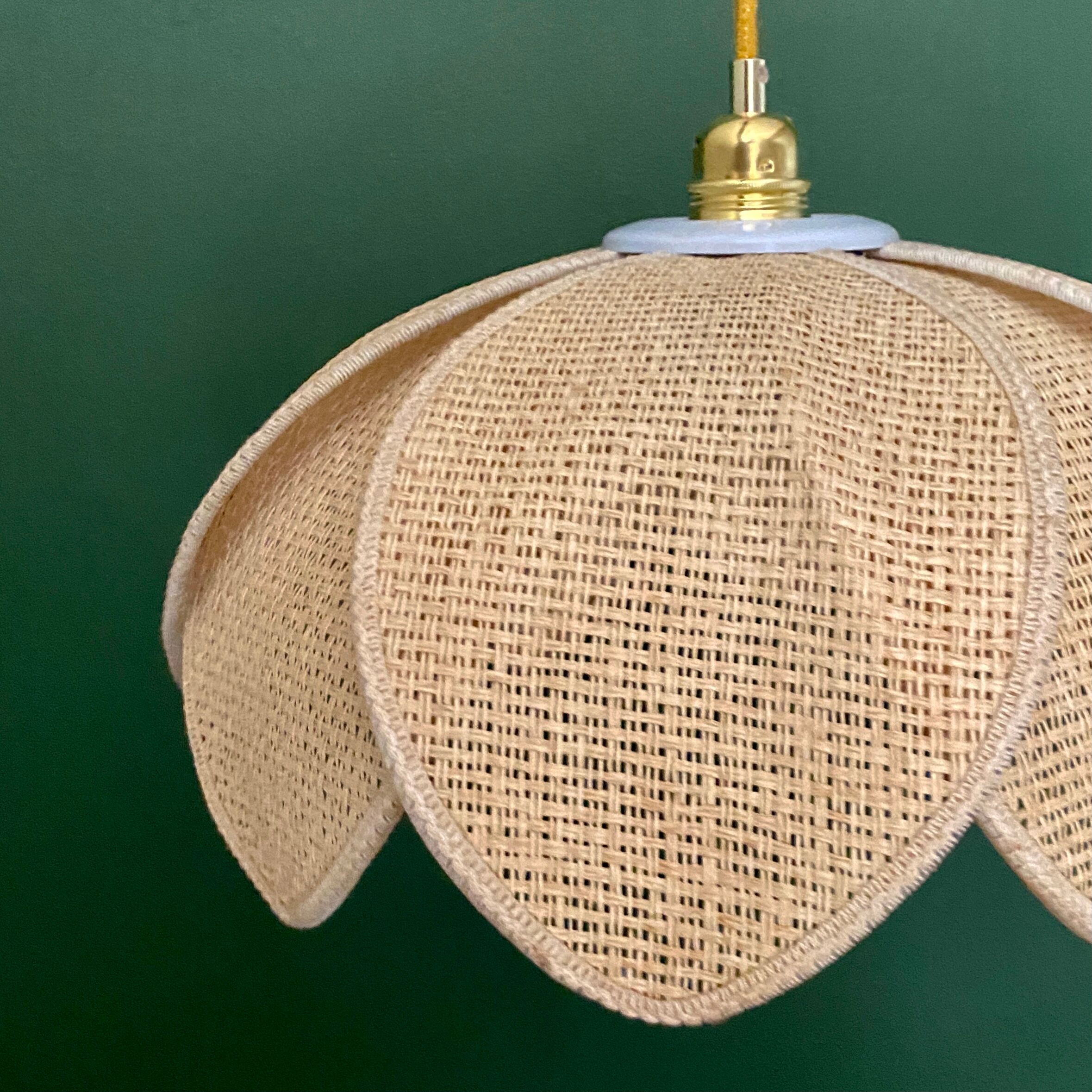 Vintage lotus flower pendant lamp