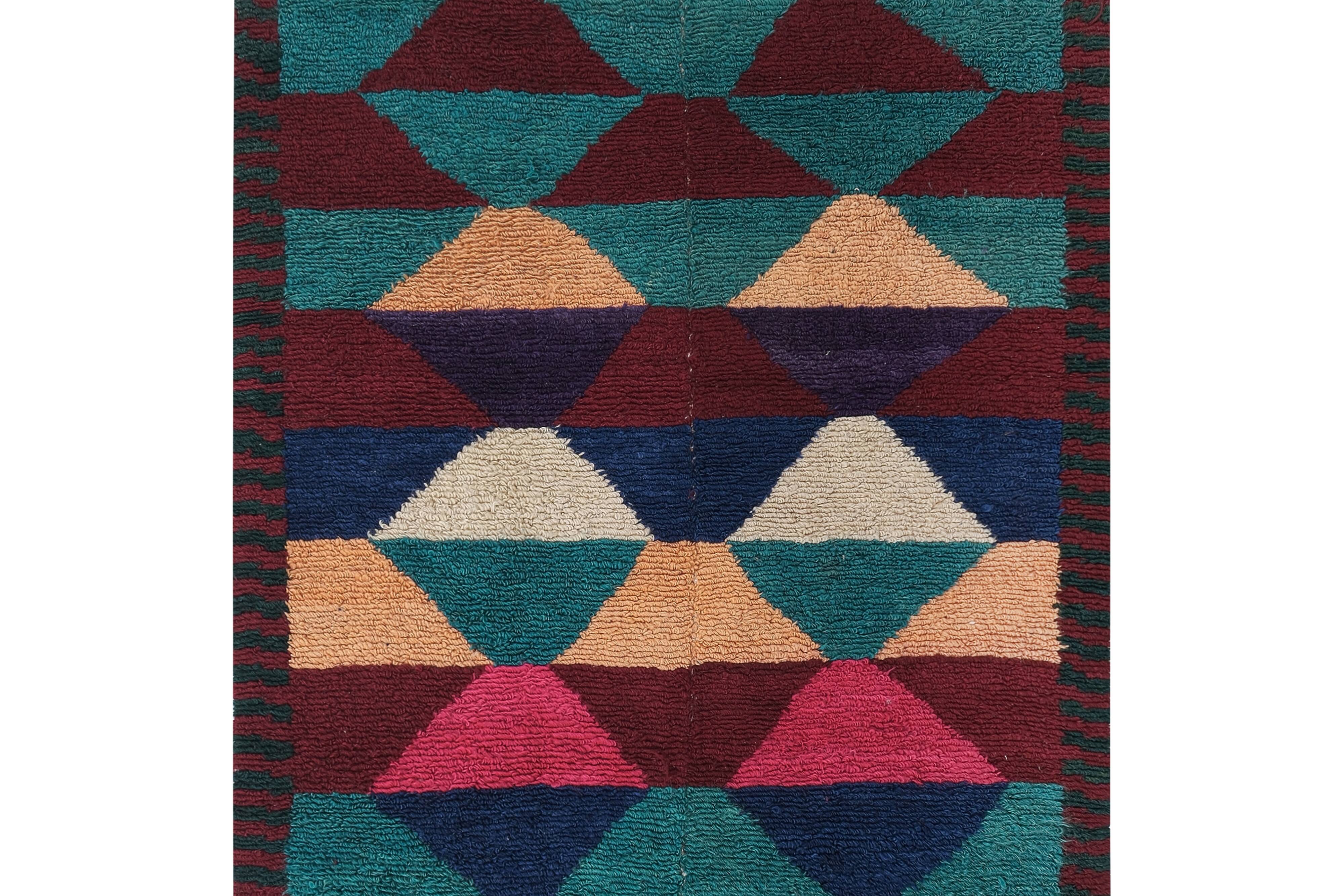 Vintage Turkish Oushak Handwoven Rug 115x126 cm