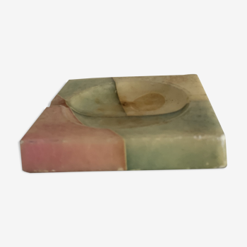 Vintage square ashtray alabaster tricolore